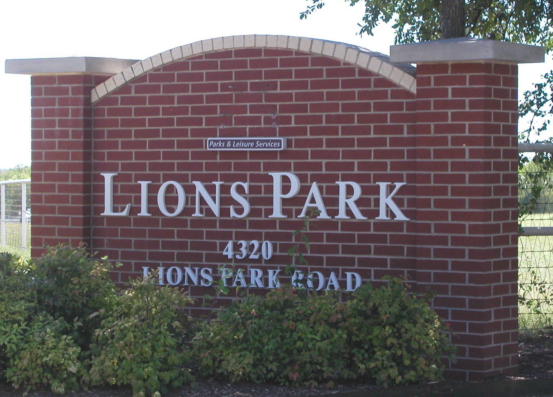 Temple Lions Park Hickory Road Entrance